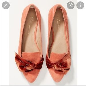 Anthropologie Alexandra Rose Bow Tie Flats